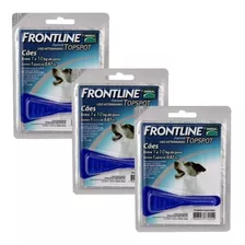 Kit Combo C/ 03 Unid Frontline Topspot Cães 1 A 10 Kg