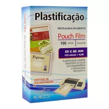 Plástico Para Plastificação Mares Crachá 59x86 0,05mm 100un