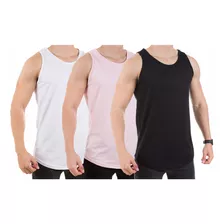 Kit 3 Camisetas Regatas Long Line Masculina A Mais Vendida