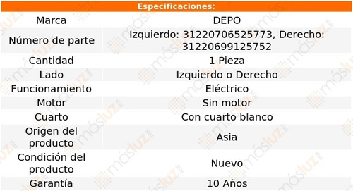 Faro Izq O Der Electrico S/motor C/cto Blanco L200 08/15 Foto 4