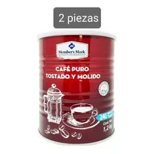 Café 100% Puro Tostado Y Molido Member's Mark 1.2 Kg (2pzs)