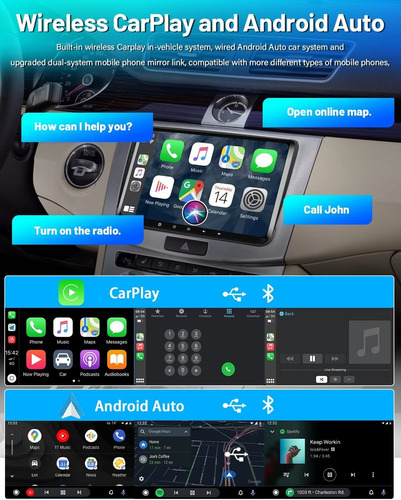 Radio De Coche Android 11 Carplay De 2 G+32 G Para Vw Passat Foto 3