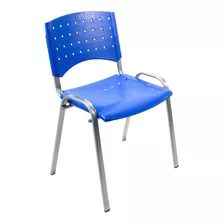 Silla Fija De Oficina Apilable Metalizada Fija Plastica Cuot