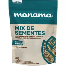 Mix De Sementes, Chia, Linhaça E Gergelim Monama 190g