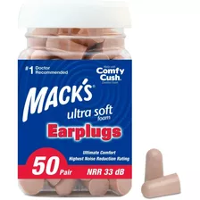 Protetor Auricular Mack's Earplug Ultra Soft 33db 50 Pares