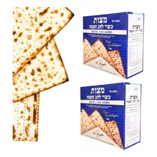 Kit 2 Pão Ázimo Matza P/ Ceia Judaica Rabino M. Snayde 500g 