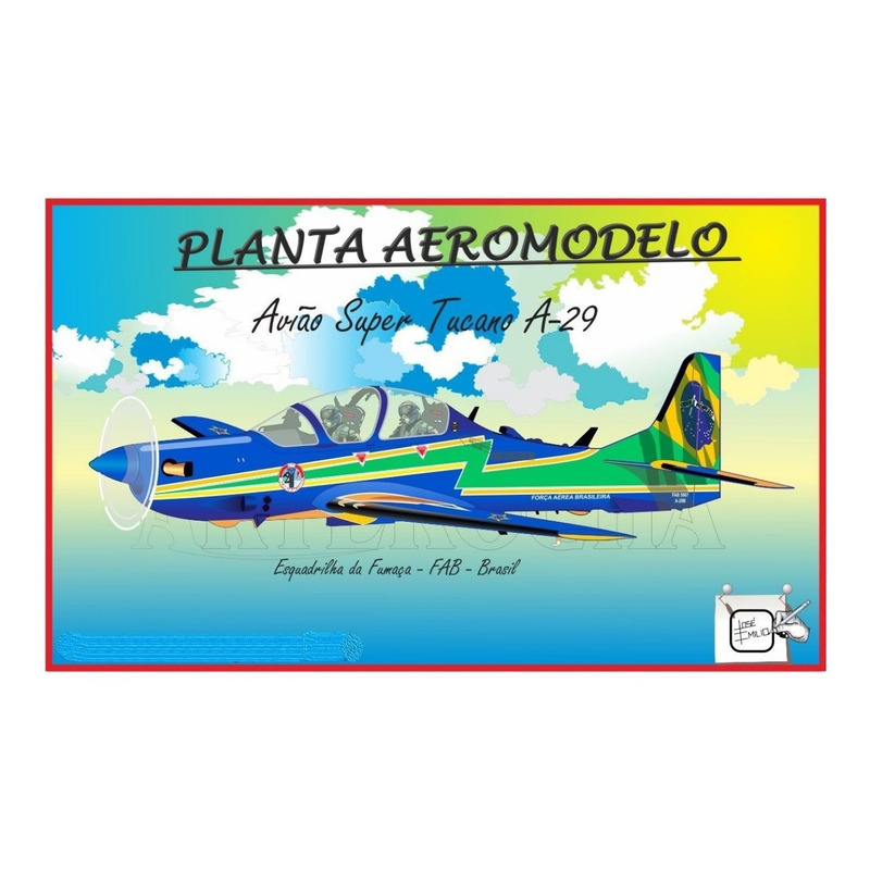 Planta Pdf Tucano T-27 Elétrico Em Madeira Balsa + Brinde - R$ 20