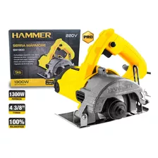 Serra Marmore Rolamentada 4.3/8'' 1300w Hammer Sm1300 220v