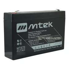 Bateria Mtek 6v 7ah 20hr Recargable Nuevas