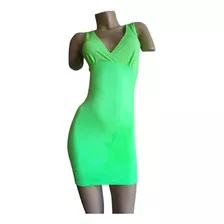 Vestido Lycra Con Escote En V Edén 5300 Verde - Fun*