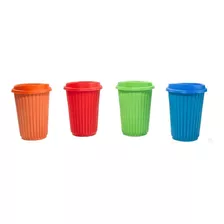 Lote 10 Vaso Térmico + Tapa 270 Ml - Calidad Varios Colores 