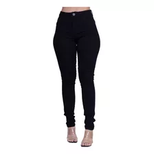 Calça Jeans Feminina Skinny Lycra Elastano Cintura Alta