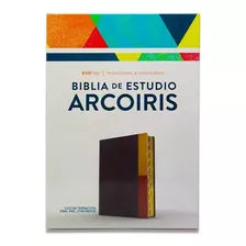  Biblia Rvr 1960 De Estudio Arcoíris /terracota Símil Indice