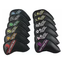 Craftsman Golf 12pcs Cuero Sintético Negro Campo De La Cabe