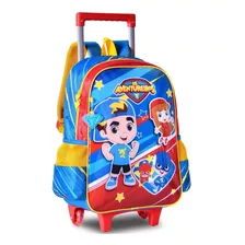 Mochila Escolar Infantil Rodinha Aventureiros Luccas neto