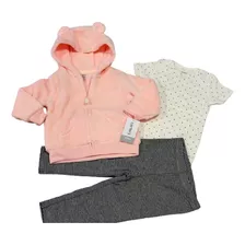 Conjunto Carters Body, Pantalon Y Campera Peluche 12 Meses