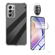 Capa Capinha Para Galaxy A54 + Película Gel Hidrogel + P Cam Cor Transparente