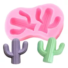 Molde Silicona Cactus X 2 Reposteria Chocolate ,porcelana 