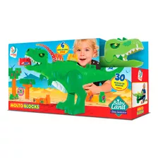 Blocos De Montar Baby Land Dino Jurassic 30 Peças