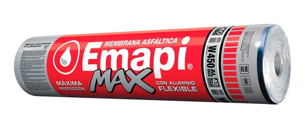 Membrana Asfaltica Aluminio Emapi Max Flexible 40kg W450