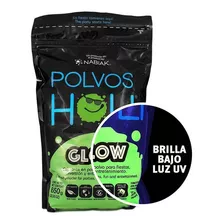 Polvos Holi Maxibolsa 650 G Colores Fluorescentes Glow Color Verde Fluorescente