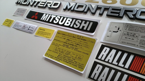 Montero Mitsubishi 2600 Set De Emblemas Y Calcomanias  Foto 5