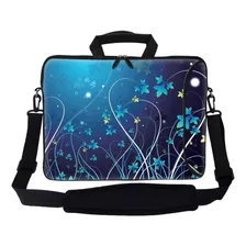 Funda Para Laptop De 17,3 Pulgadas Diseno Flores Azules