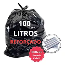 Saco De Lixo Reforçado Resistente Grosso 100 Litros C/ 50und