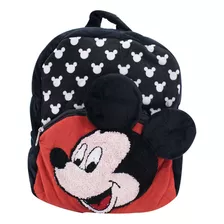 Mochila Pequena Mickey Infantil Escolar Menino Pelúcia 3d