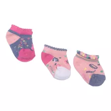 Set 3 Pzas Calcetín Bebe Niña Multicolor Pillin (paw106sur)