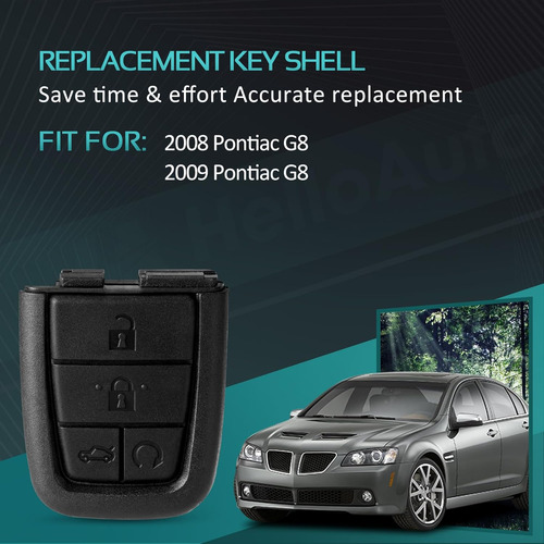 Para 2008 2009 Pontiac G8 Key Fob Shell Cover Smart Key... Foto 4