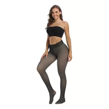 Mallas Térmicas De Mujer Afelpadas Leggings 350g Traslucidas