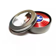 Fidget Hand Spinner Capitão America (com Embalagem De Metal)
