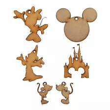 12 Esferas Navideñas Mickey Mouse Disney Chicas Mdf