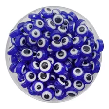 Ojo Turco Azul Plano 6 Mm Ojito Pasante Mejor Precio X50unid