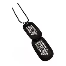 Dog Tags Militares En Aluminio Negro Personalizado Grabado