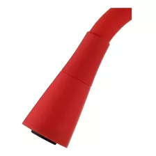 Torneira Gourmet Color Parede 2 Jatos Flexível Cone Vermelha Acabamento Cromado Cor Vermelho