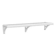 Prateleira Plástica Pvc Com Suporte 40x20 Cm Astra Branco