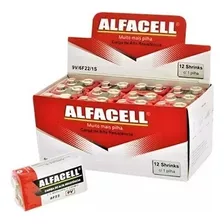 Bateria 9v Alfacell Carga De Alta Resistência Cx 12 Unidades