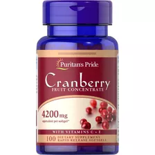 Cranberry 4200 Mg - 100 Softgels - Purit - L a $600