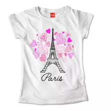 Blusa Francia Colores Playera Torre Paris Corazones 066