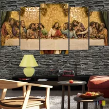 Quadros Decorativo Mesa Santa Ceia Ao Lado Jesus 105x50