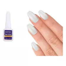 100 Uñas Postizas Enteras Natural + Pegamento Pincel Ydnis