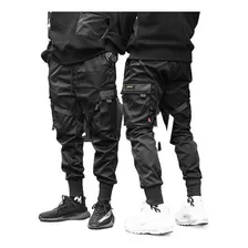 Calças Cargo Casual Harem Joggers Hip Hop Para Masculina