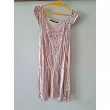 Vestido Akiabara Talle Medium Beige Bordado Corto