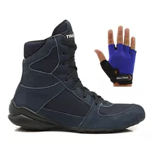 Bota Tenis Academia Trayning Azul Promoção + Luva De Brinde