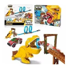 Pista T-rex Attack + Auto Metal Machines Int 6702 Zuru