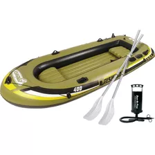 Bote Inflable Fishman 400 Incluye Remos Y Bombin