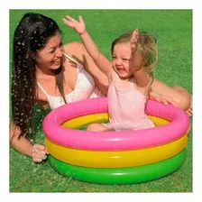 Piscina Inflável Redondo Intex Sunset Glow 58924 56l Rosa E Amarela E Verde