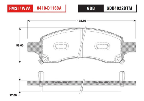 Kit Balatas Delantera Trasera Ceramica Trwp Gmc Acadia 2010 Foto 2